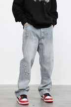 CZ Stars Patches Flared Jeans - UK Only