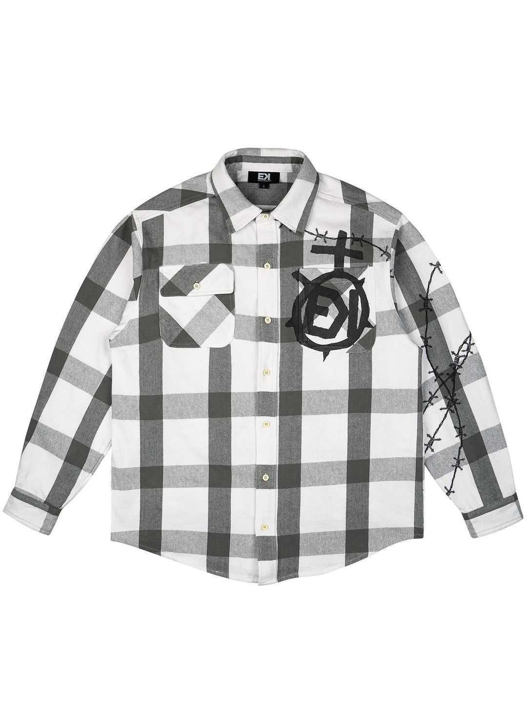 Embroidered Logo Flannel L/S Shirt