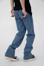 CZ Draped Flared Jeans