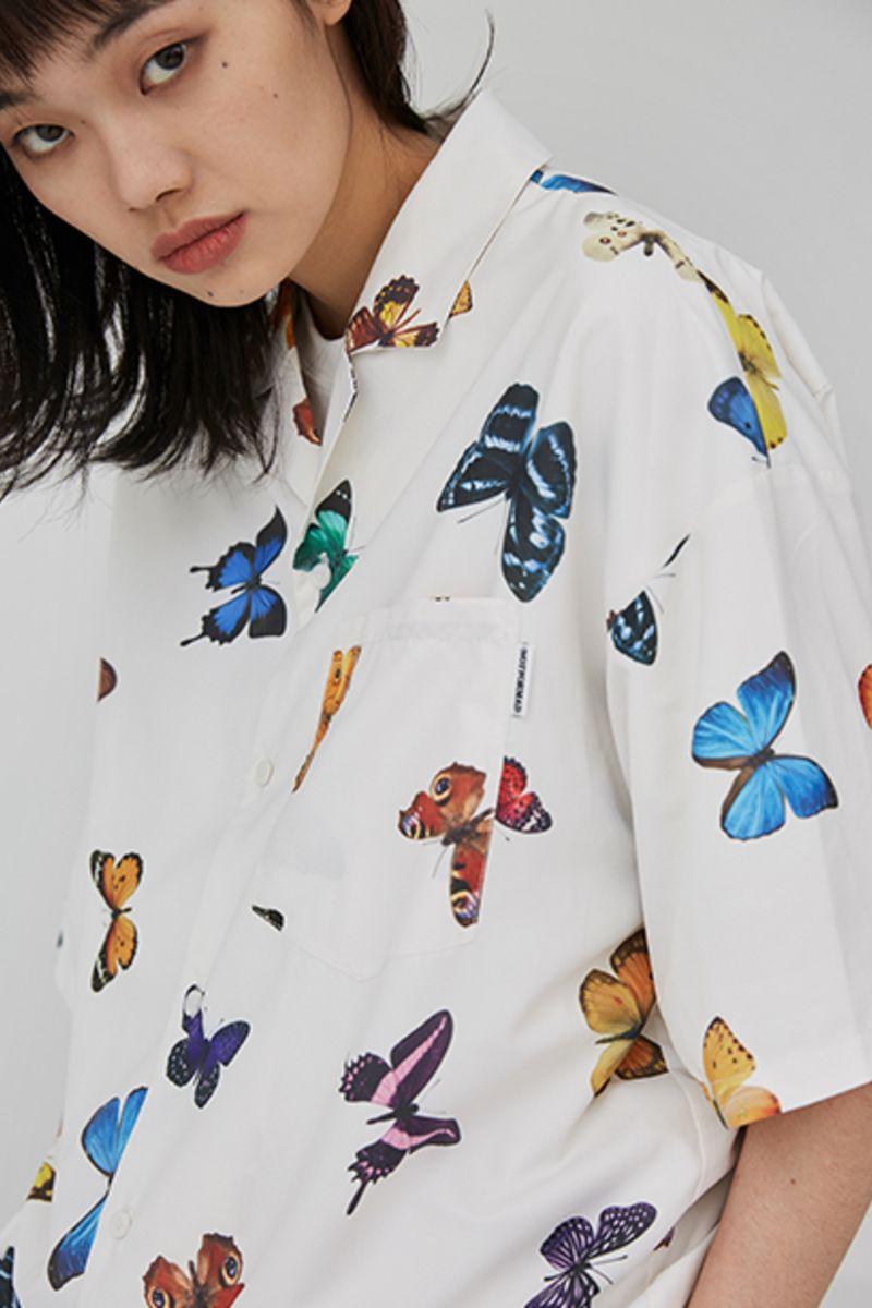 CZ Butterflies Cuban Shirt