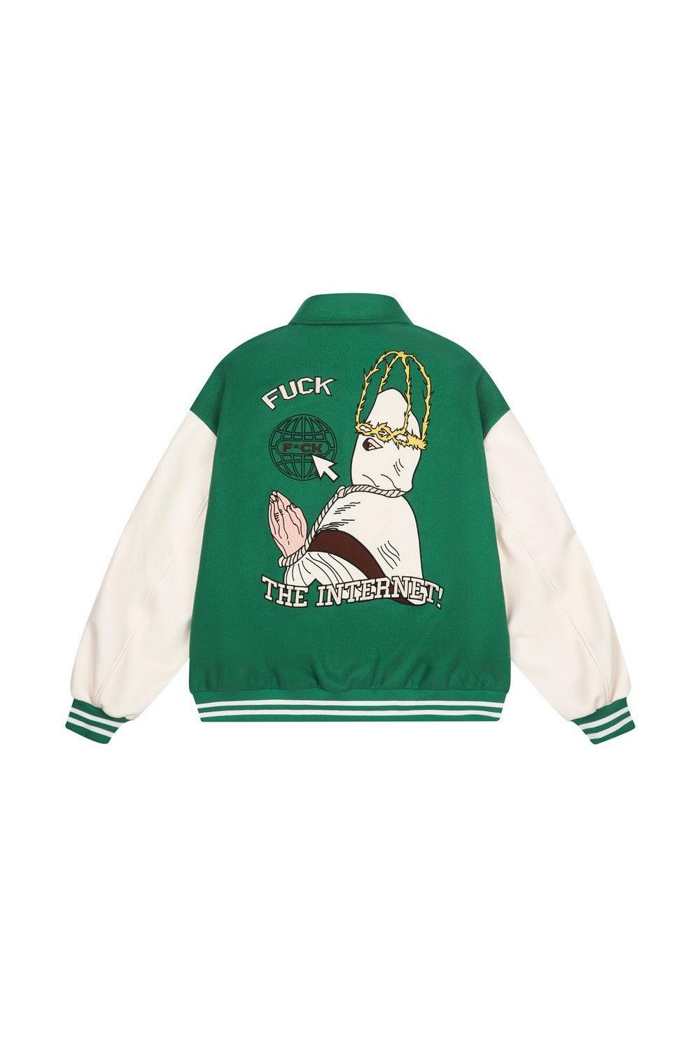 Penitent Embroidered Varsity Jacket