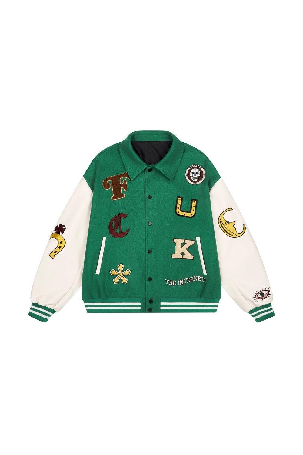 Penitent Embroidered Varsity Jacket