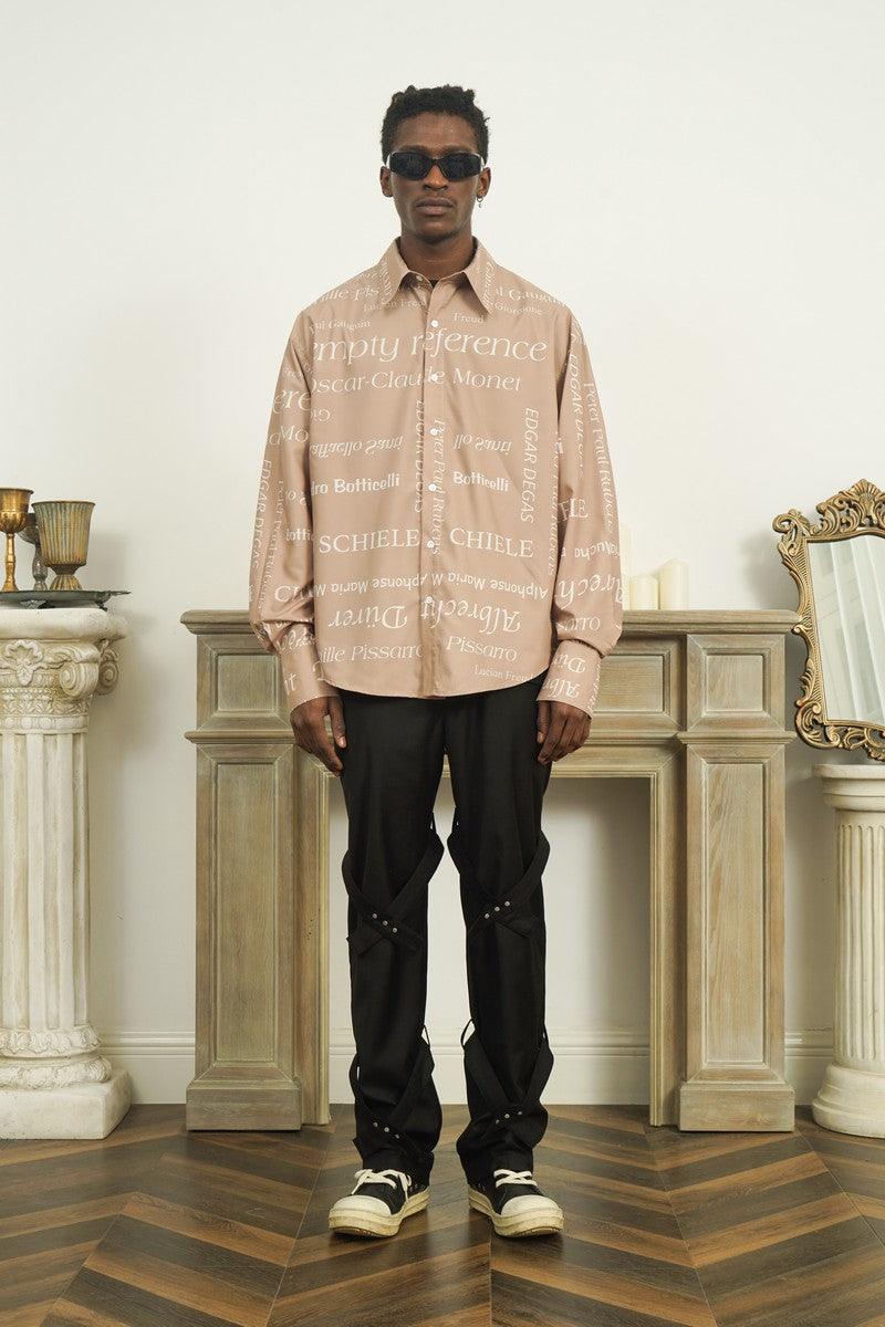 Empty Reference Logo Artists Printed Long Sleeve Shirt