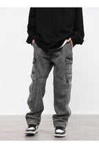 CZ Dark Buttons Cargo Jeans