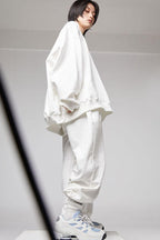 CZ White Loose Sweatpants