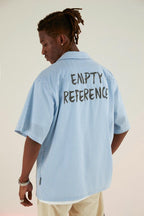 Empty Reference Smiley Graffiti Print Cuban Shirt