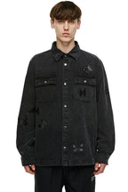 Old Order Butterflies Embroidered Jeans Jacket