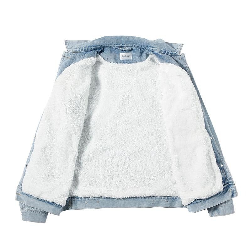 Old Order Embroidered Butterflies Washed Jeans Jacket