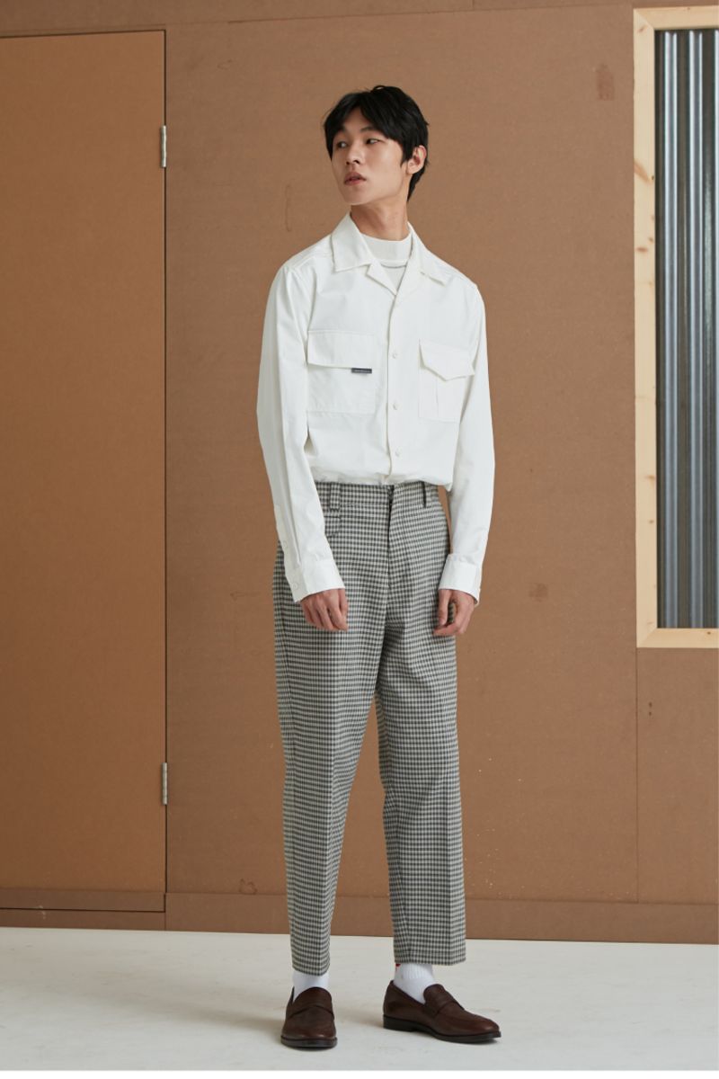 Mix7 Houndstooth Plaid Trousers - UK Only