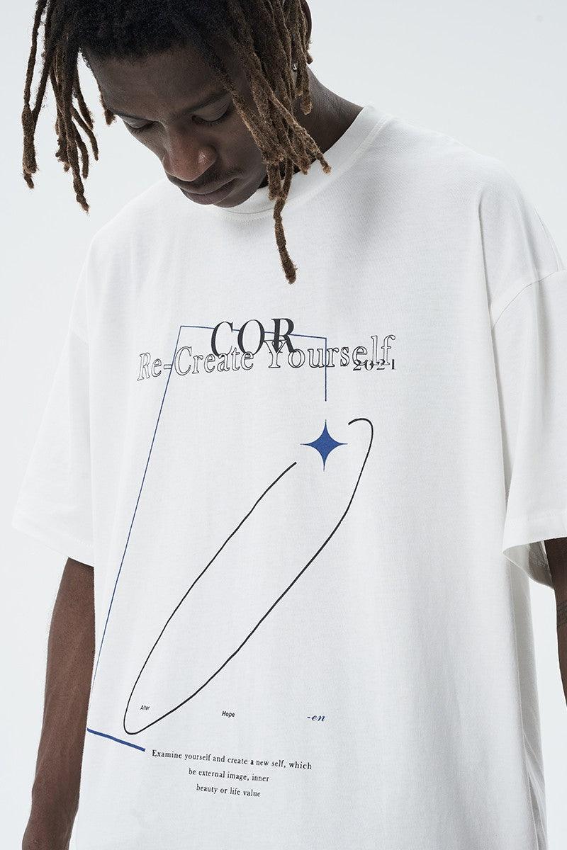 Center of Rotation Geometric Print Logo Tee