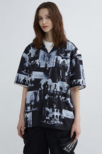 Old Order Movie Print Cuban Shirt