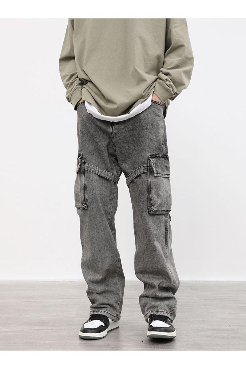CZ Washed Straps Cargo Jeans