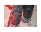 CZ Zipper Straps Jeans