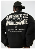 ANT Logo Woolen Embroidered Varsity Jacket