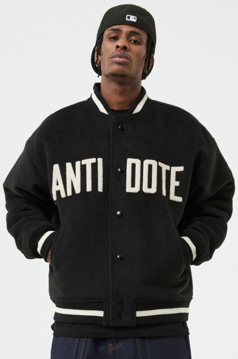 ANT Logo Woolen Embroidered Varsity Jacket
