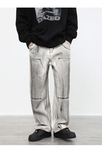 CZ Washed Ink Stained Loose Jeans