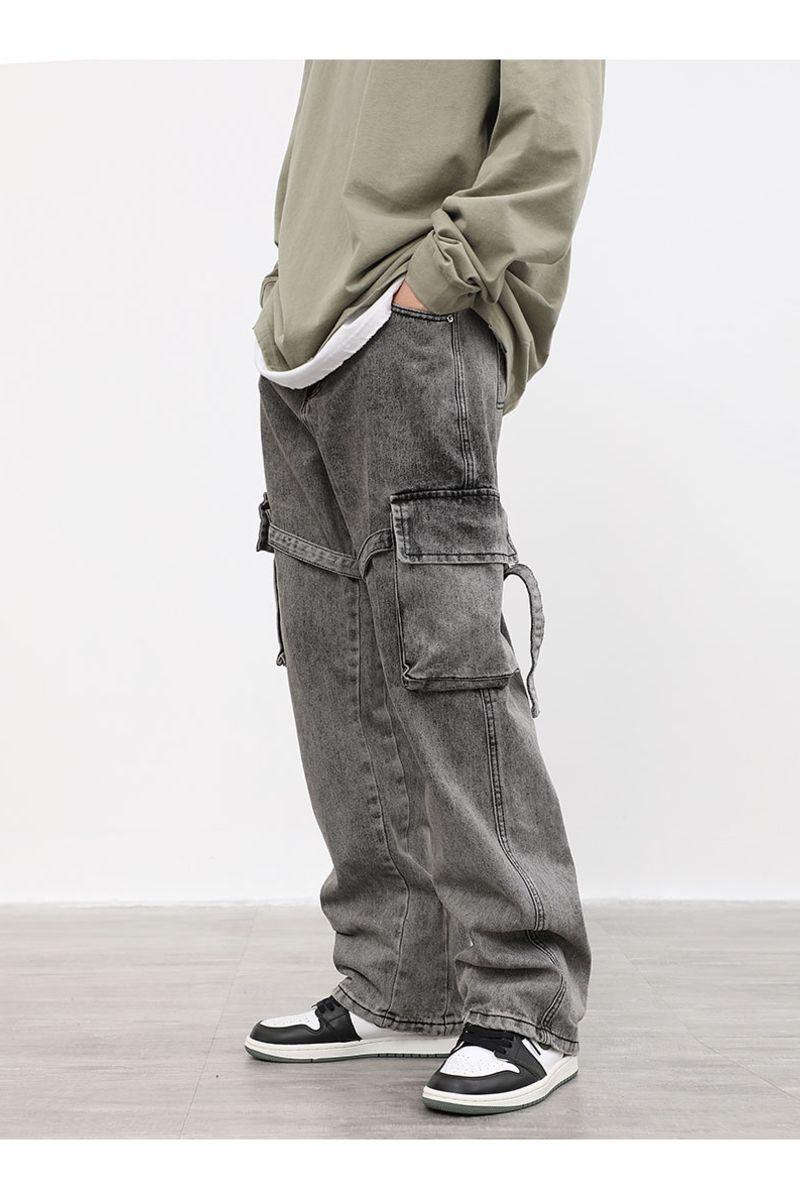 CZ Washed Straps Cargo Jeans