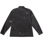 Old Order Butterflies Embroidered Jeans Jacket