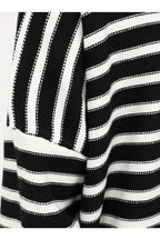 CZ Striped Ripped Sweater
