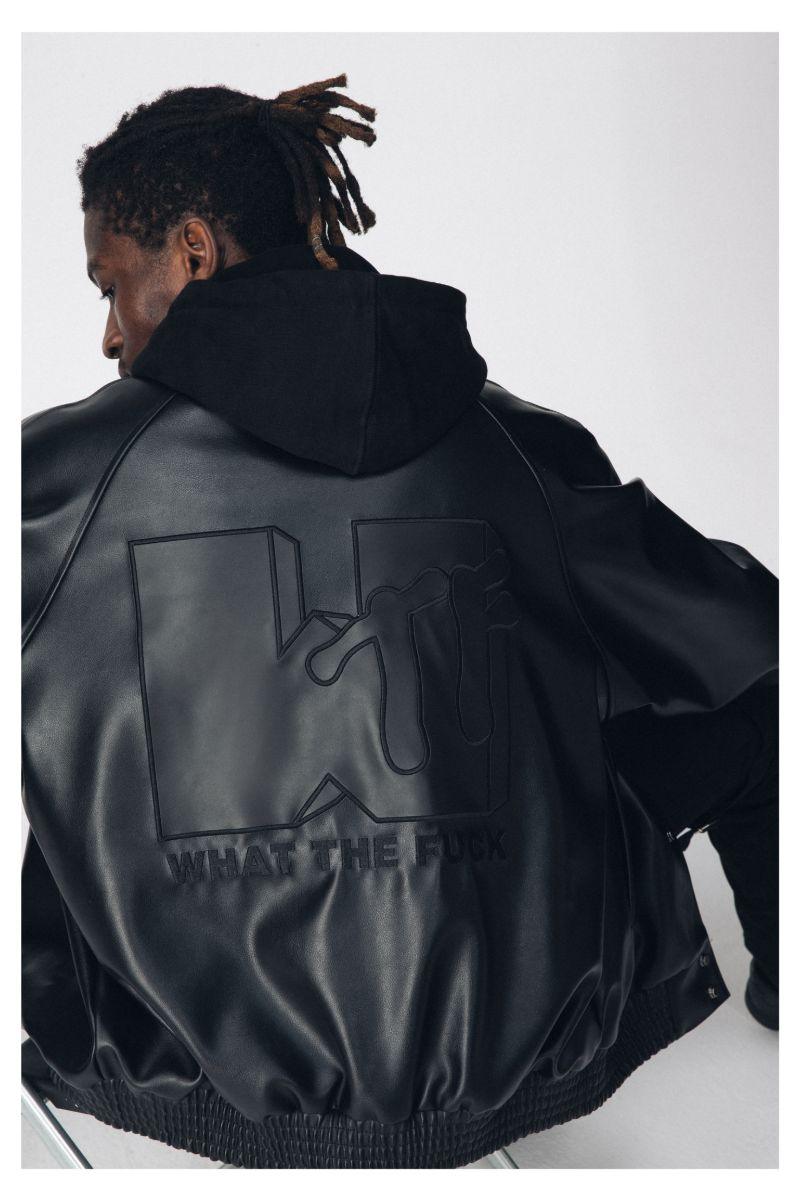 Antidote WTF Logo PU Leather Jacket