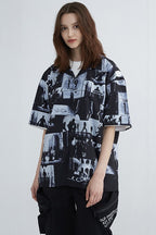 Old Order Movie Print Cuban Shirt