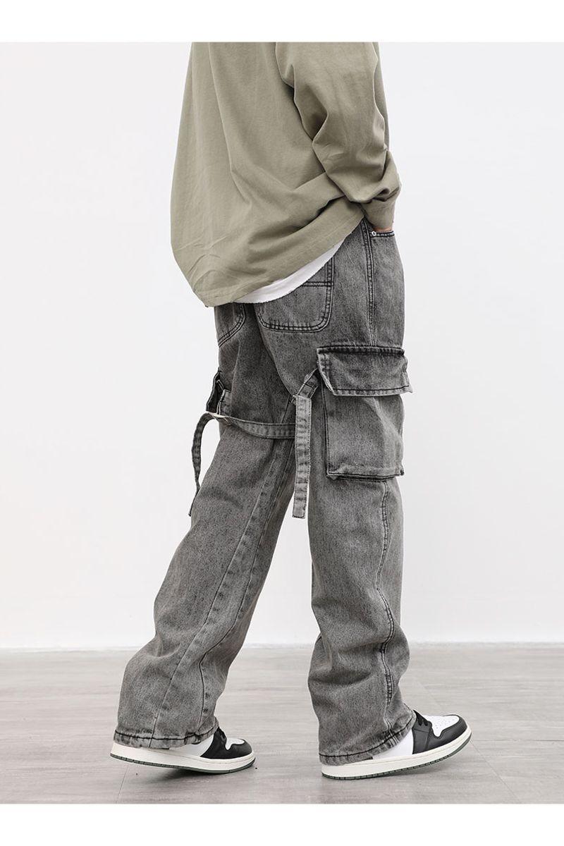 CZ Washed Straps Cargo Jeans