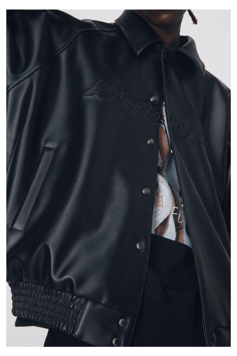 Antidote WTF Logo PU Leather Jacket