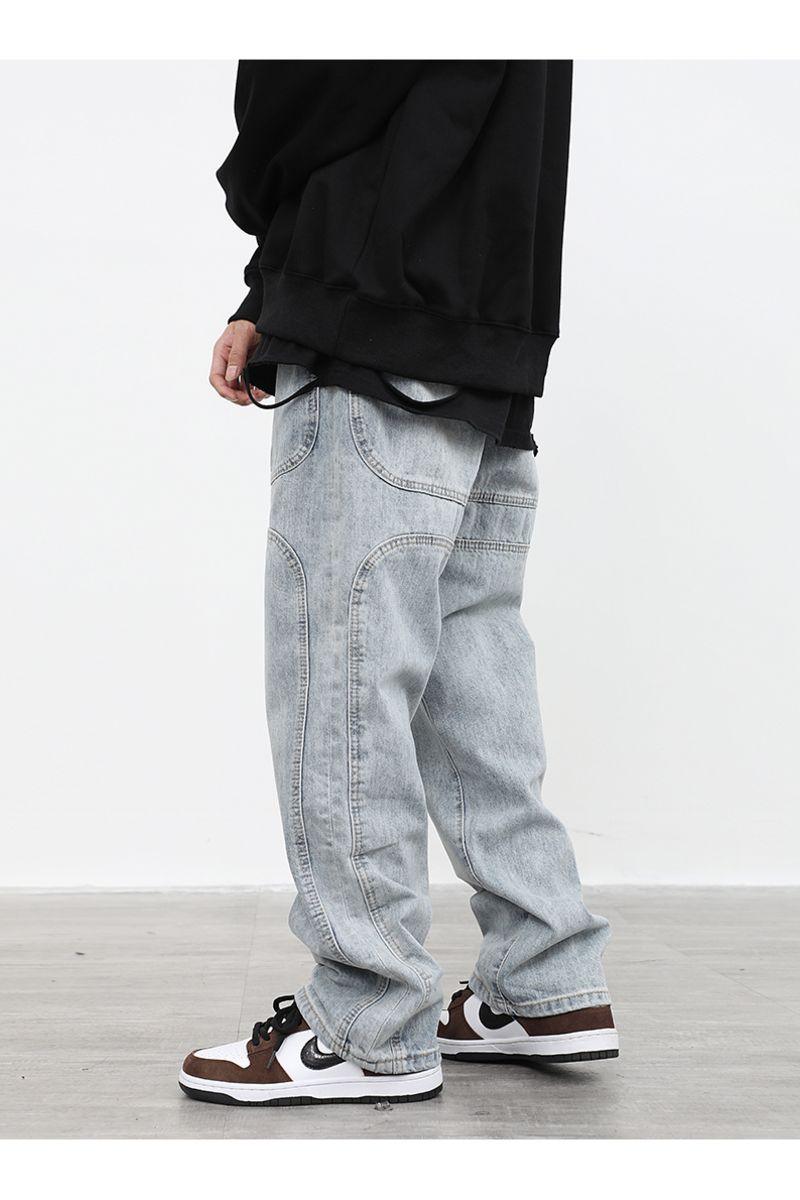 CZ Washed Structure Straight Jeans