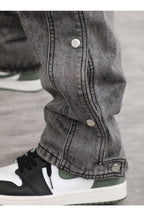 CZ Dark Buttons Cargo Jeans