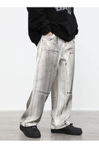 CZ Washed Ink Stained Loose Jeans