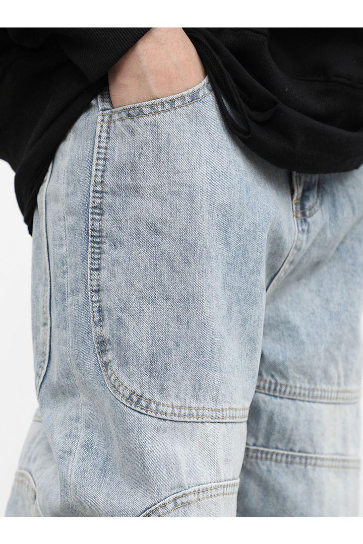 CZ Washed Structure Straight Jeans