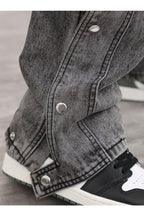 CZ Dark Buttons Cargo Jeans