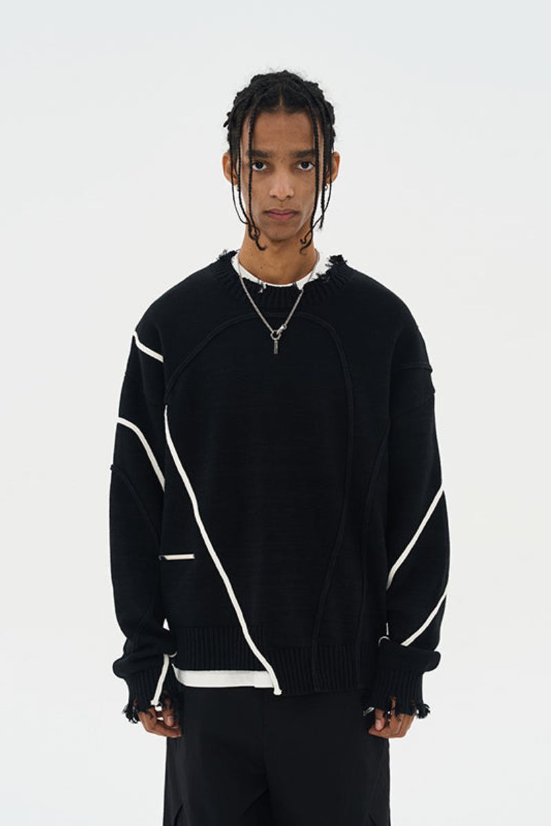 Deconstruction Distressed Sweater