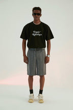 Empty Reference Thorns Print Suit Shorts