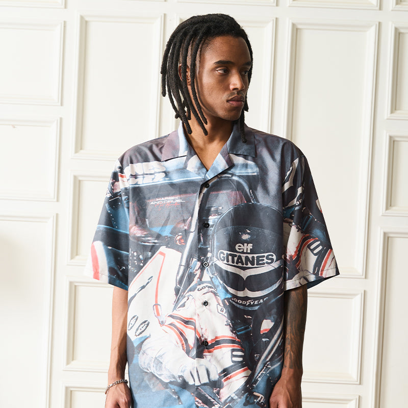 Racing Driver Full Printed Cuban Shirt
