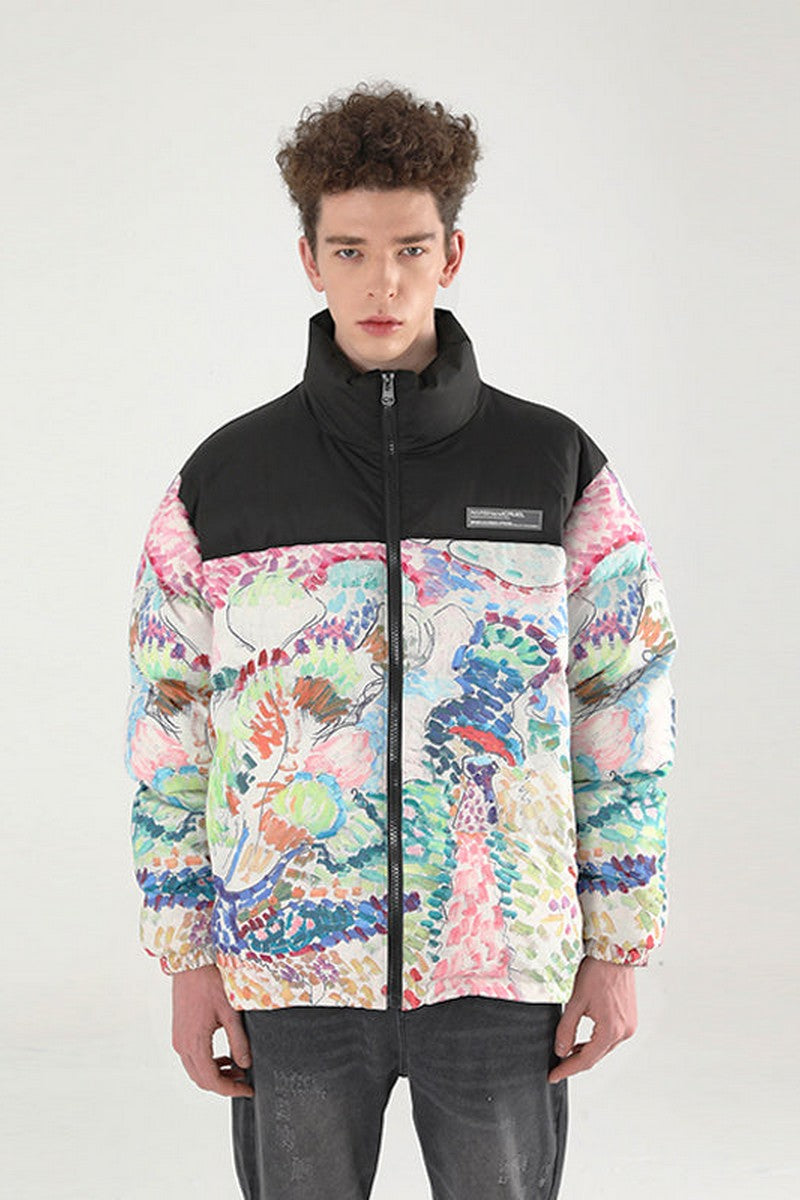 H/C Handpainted Divisionism Down Jacket