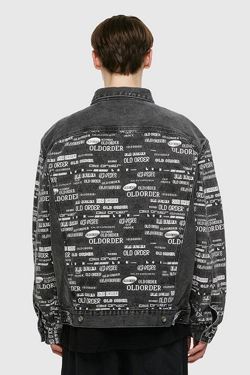 OO Full Print Logo Jeans Jacket