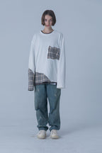 THINGY Retro Stitched Checkered Sweater