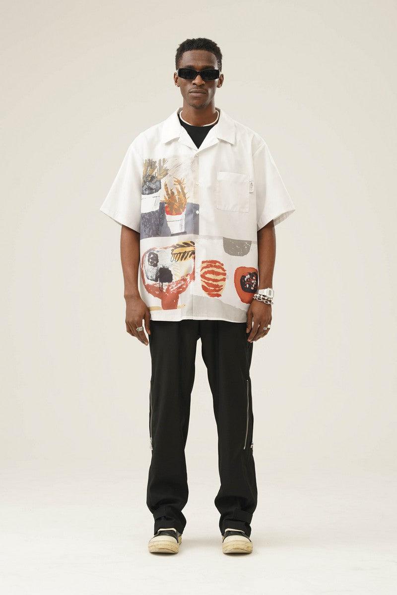 Empty Reference Watercolor Still Life Cuban Shirt