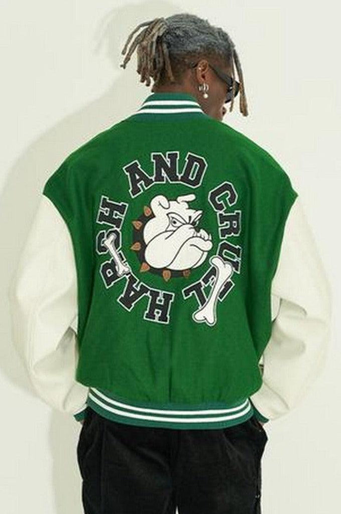 Bulldog Varsity Jacket Size S 2012 SS Orange Color Used