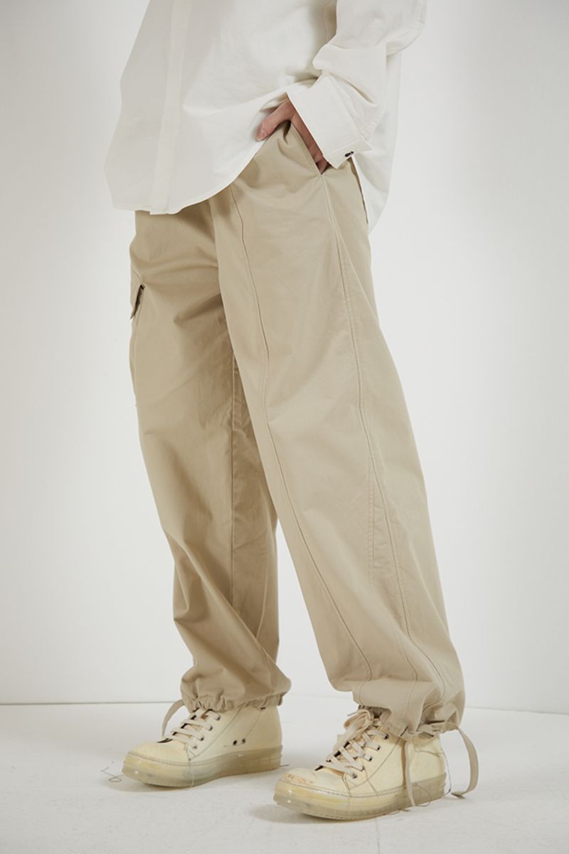 THINGY Khaki Irregular Trousers