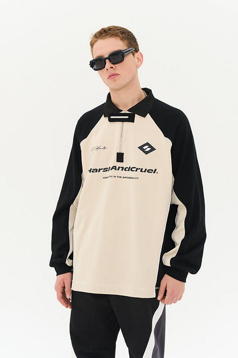 Retro Zipper Polo Shirt