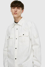 Old Order Butterflies Embroidered Jeans Jacket