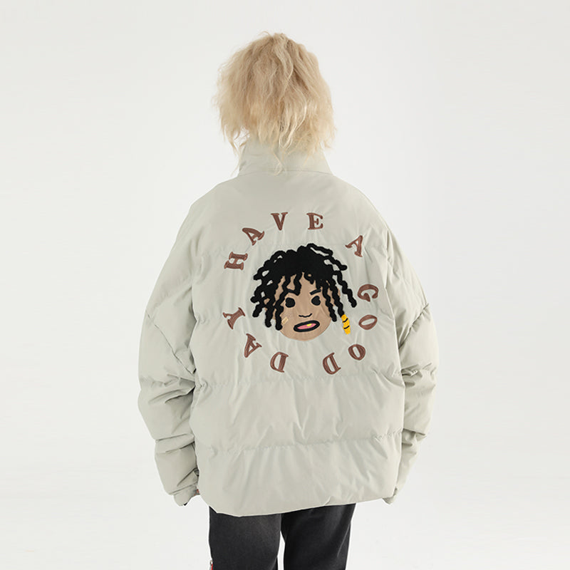 H/C Cartoon Face Down Jacket