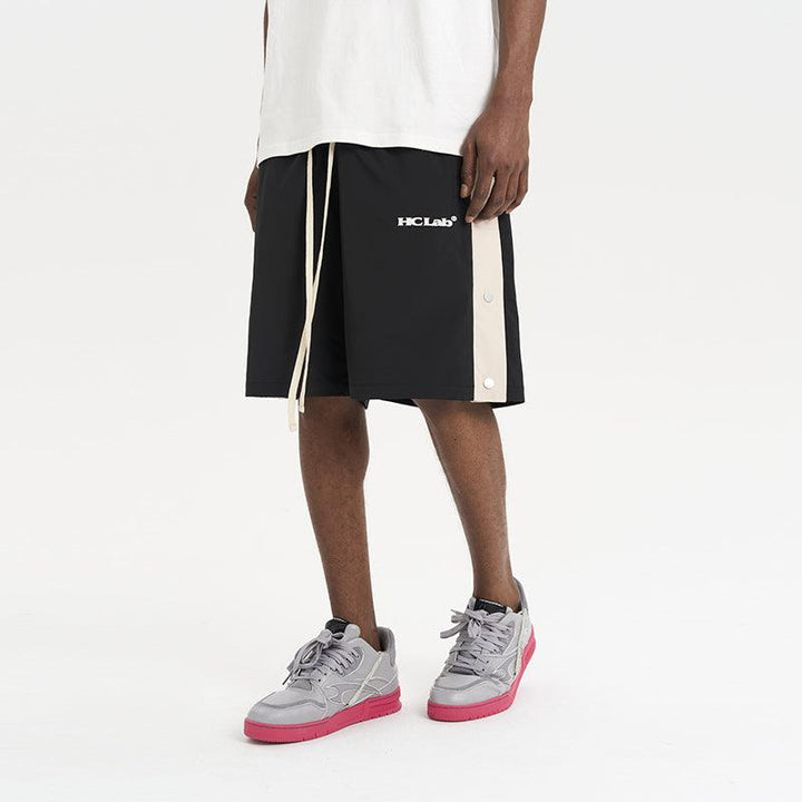 H/C Striped buttons Basketball Shorts