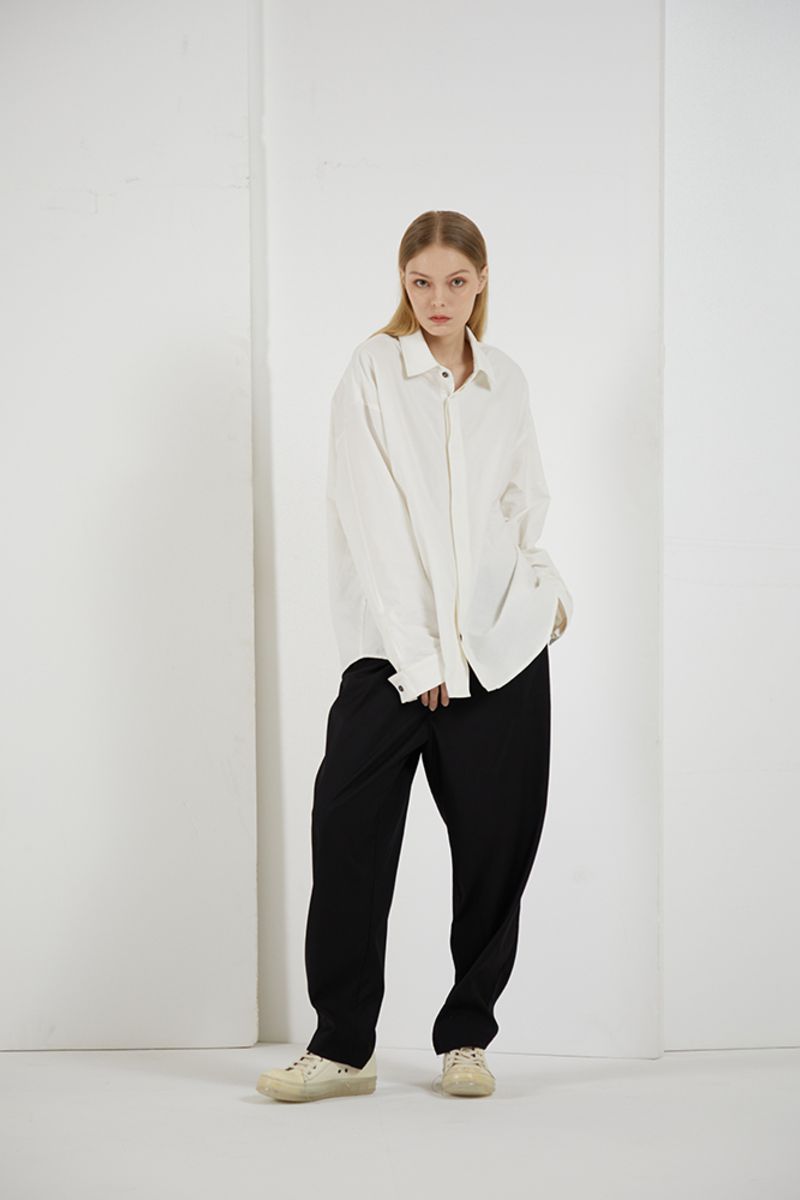 THINGY Basic White L/S Shirt