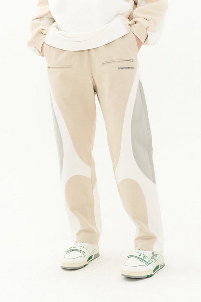 Zipper Pockets Splicing Loose Trousers