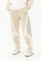 Zipper Pockets Splicing Loose Trousers