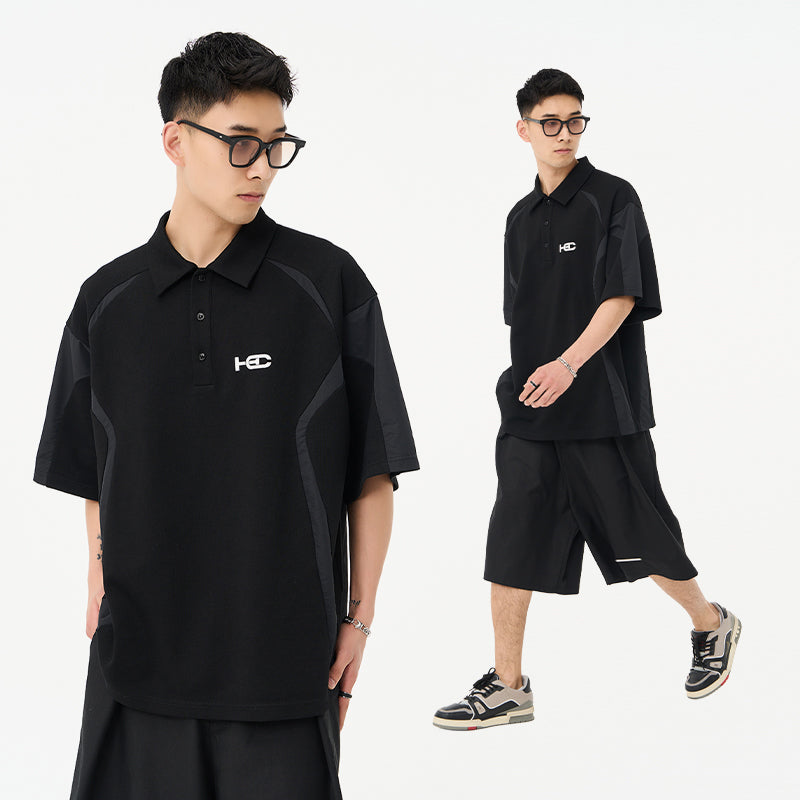 Nylon Stitching Polo Shirt