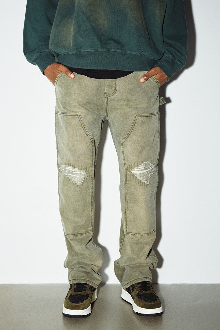 RMY Distressed Patch Washed Trousers